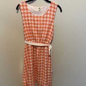 YA fun colored houndstooth mini dress